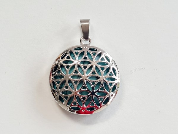 pendentif turquoise fleur de vie